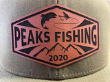Peaks Looking Fly Leather Patch Hat