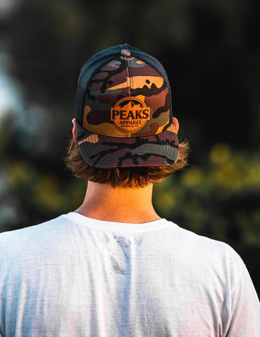 Peaksss Leather Patch Hat - Camo