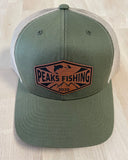 Peaks Looking Fly Leather Patch Hat